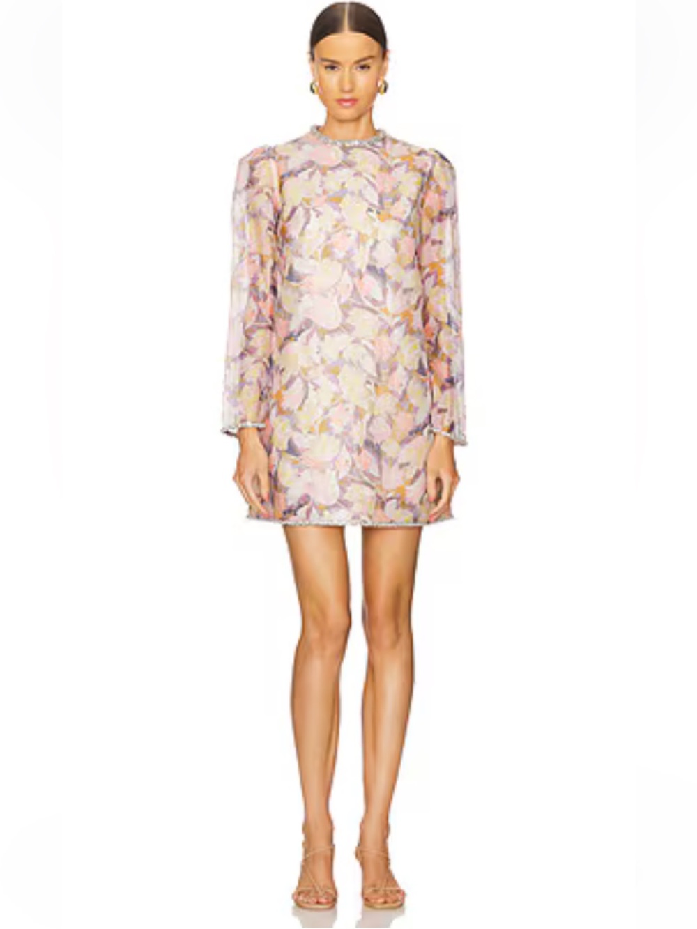 Zimmermann illustration crystal-embellished mini dress